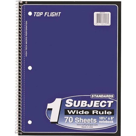 TOP FLIGHT Notebook Wirebound Wr 70Ct 4510816